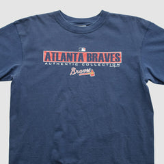 Atlanta Braves Majestic 2000s T-shirt - Navy Vintage