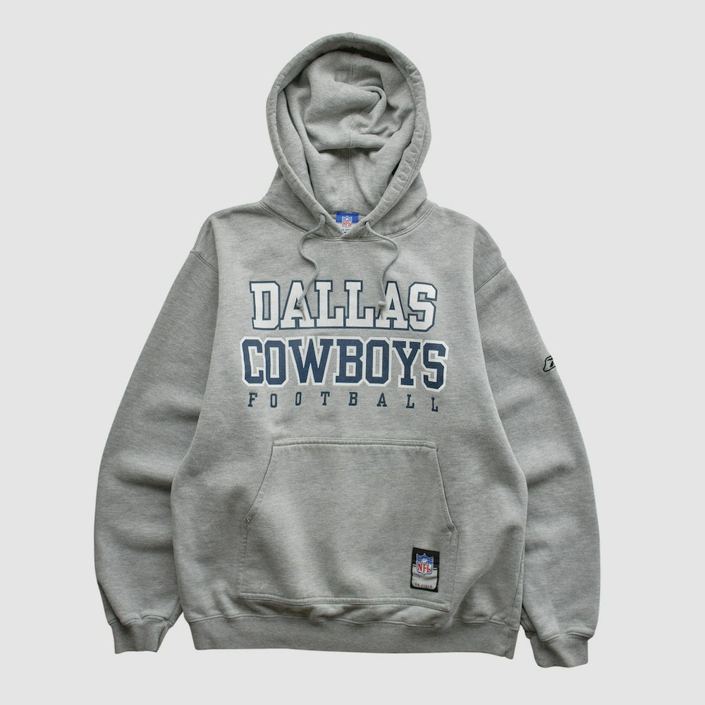 Dallas Cowboys Reebok 2000s Hooded Pullover Sweatshirt - Heather Gray Vintage on sale