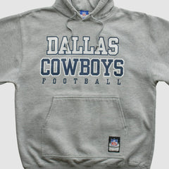 Dallas Cowboys Reebok 2000s Hooded Pullover Sweatshirt - Heather Gray Vintage on sale