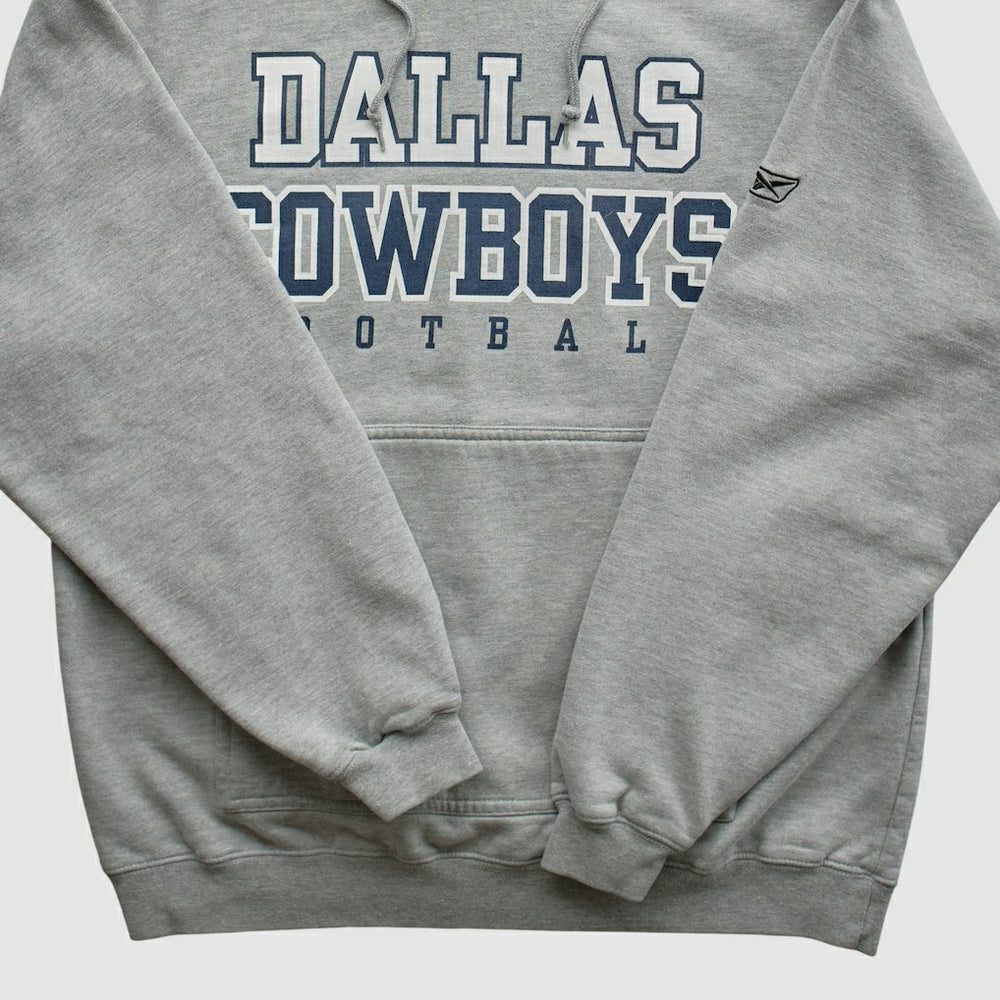 Dallas Cowboys Reebok 2000s Hooded Pullover Sweatshirt - Heather Gray Vintage on sale