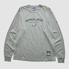 Philadelphia Eagles Reebok 2000s Long Sleeve T-shirt - Heather Gray Vintage cheap