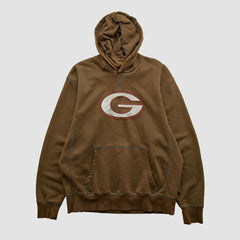 Green Bay Packers 2000s Hooded Pullover Sweatshirt - Brown Vintage for sale