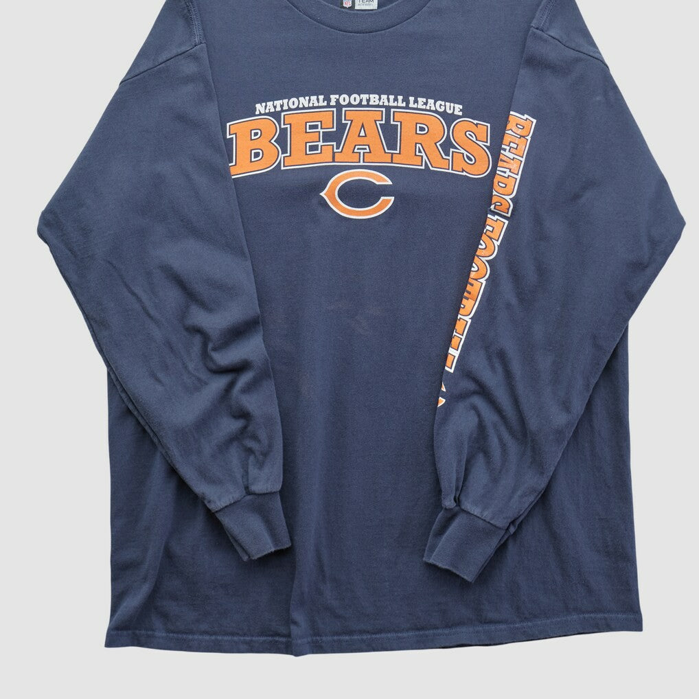 Chicago Bears NFL 2010s Long Sleeve T-shirt - Navy Vintage cheap