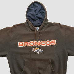 Denver Broncos Majestic 2000s Hooded Pullover Sweatshirt - Brown Vintage cheap