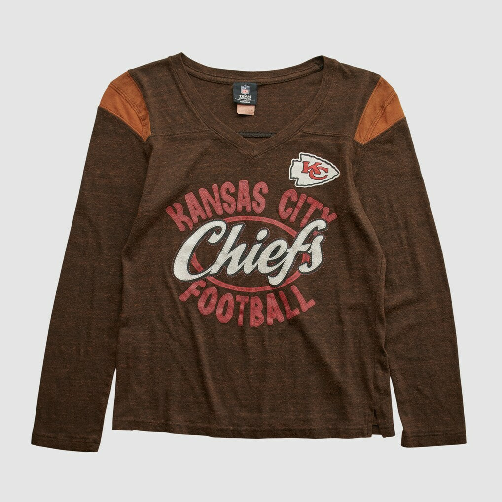 Kansas City Chiefs NFL 2010s Long Sleeve T-shirt - Brown Vintage on sale