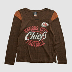 Kansas City Chiefs NFL 2010s Long Sleeve T-shirt - Brown Vintage on sale