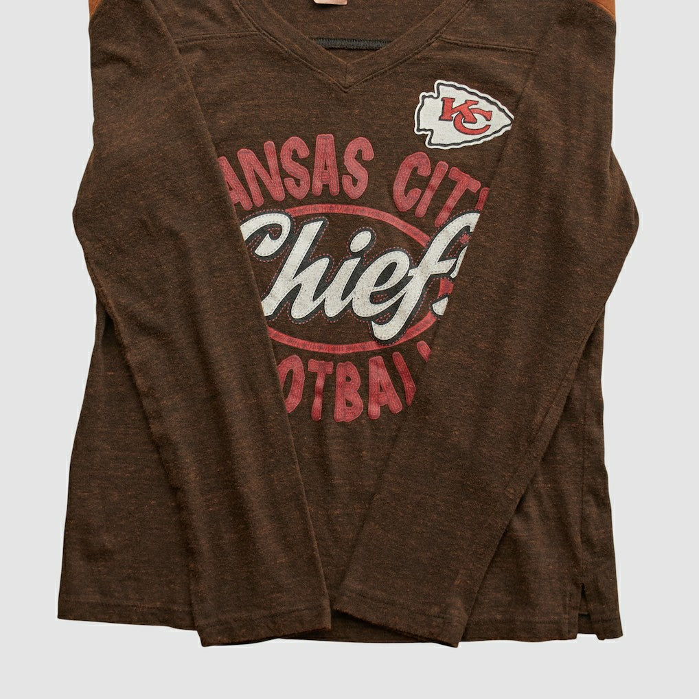 Kansas City Chiefs NFL 2010s Long Sleeve T-shirt - Brown Vintage on sale