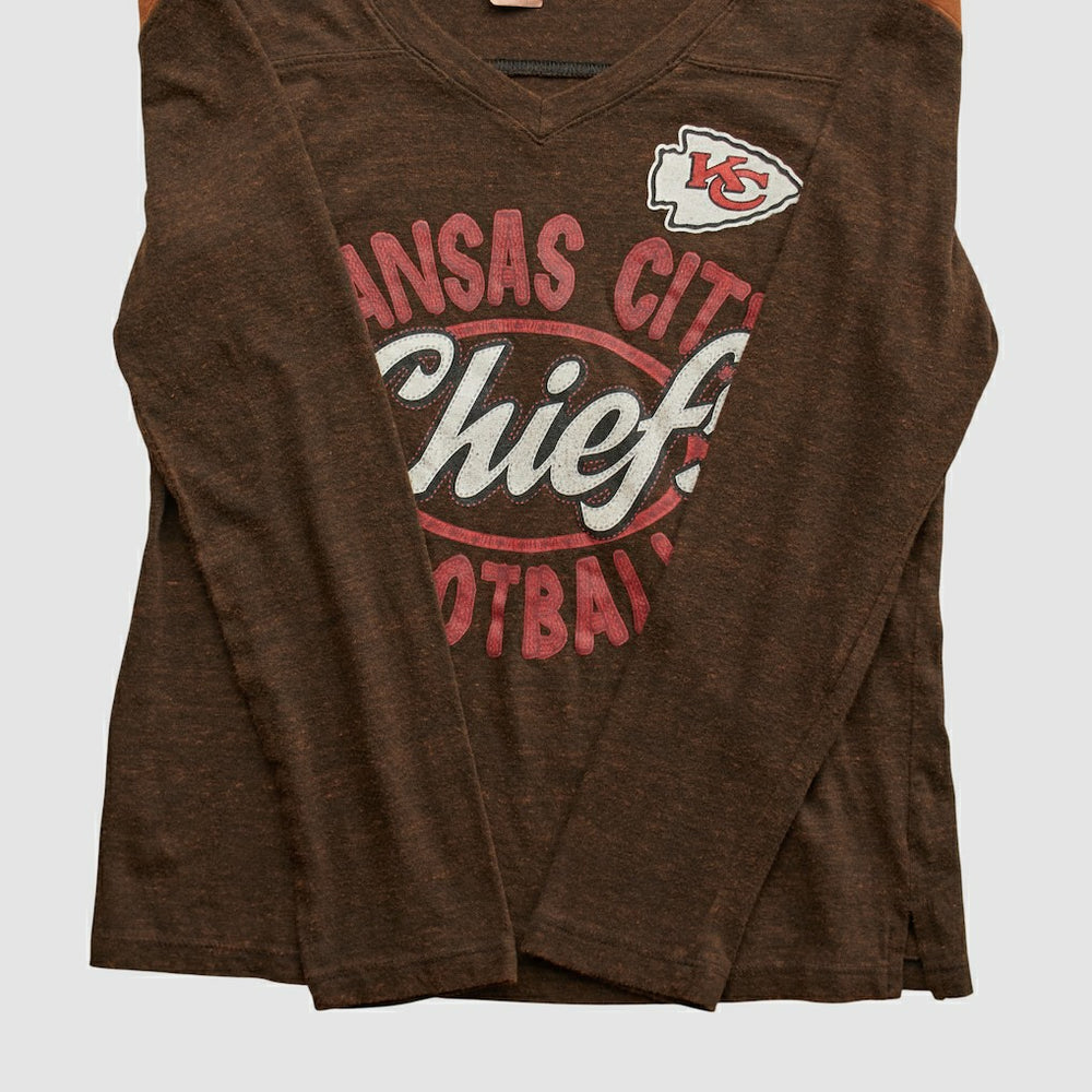 Kansas City Chiefs NFL 2010s Long Sleeve T-shirt - Brown Vintage on sale