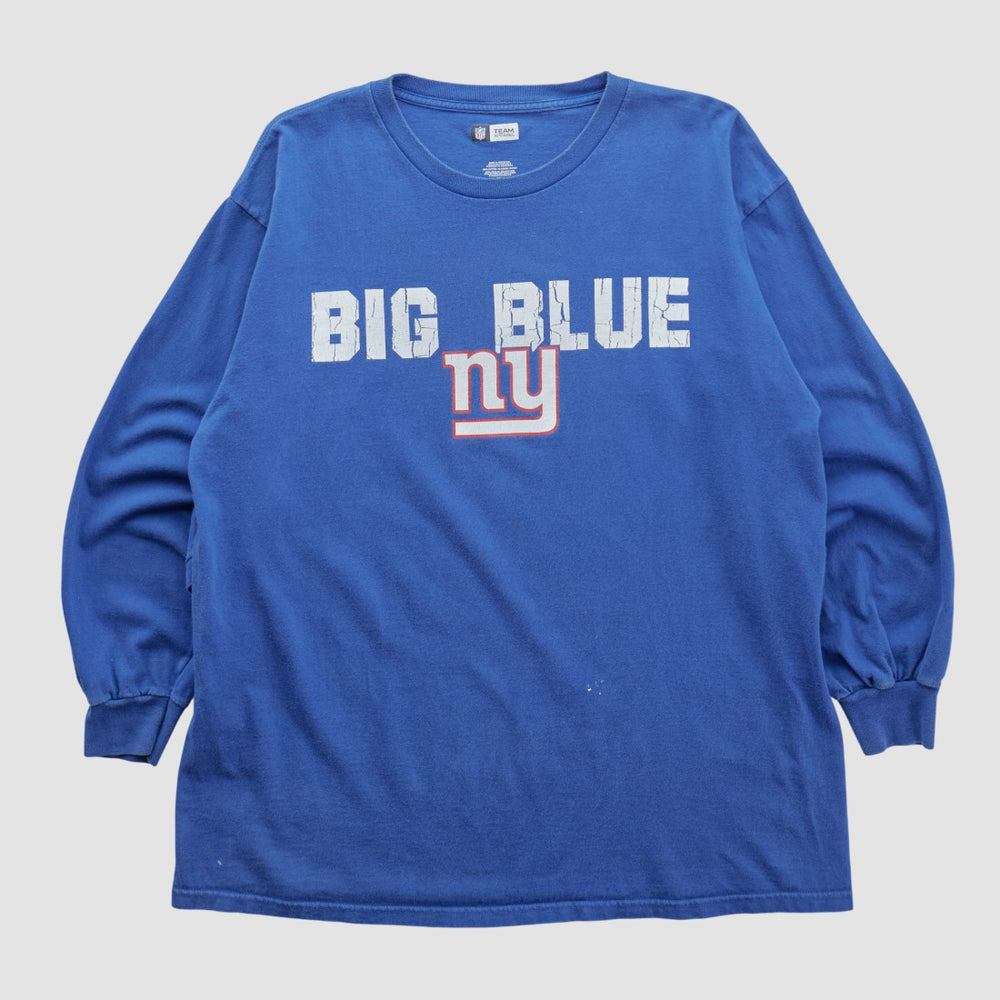 New York Giants NFL 2010s Long Sleeve T-shirt - Blue Vintage for sale