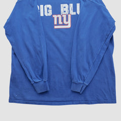New York Giants NFL 2010s Long Sleeve T-shirt - Blue Vintage for sale