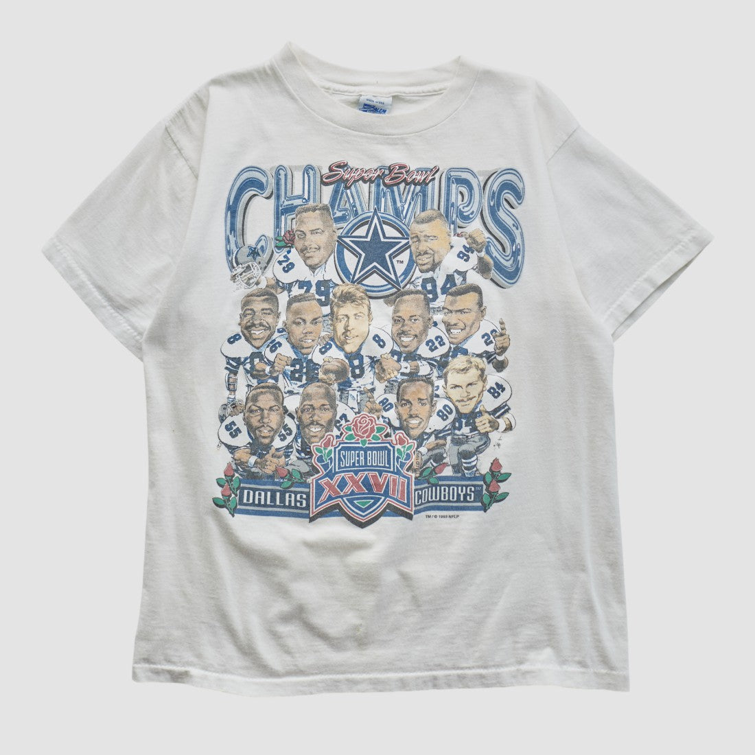 Dallas Cowboys Salem Sportswear 1993 T-shirt - White Vintage discount