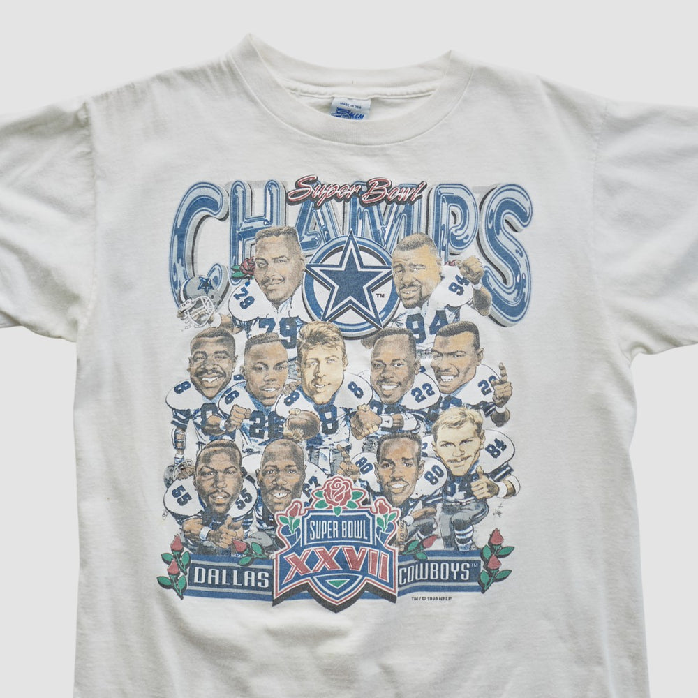 Dallas Cowboys Salem Sportswear 1993 T-shirt - White Vintage discount