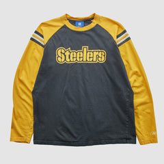 Pittsburgh Steelers Reebok 2000s Long Sleeve T-shirt - Black Vintage discount