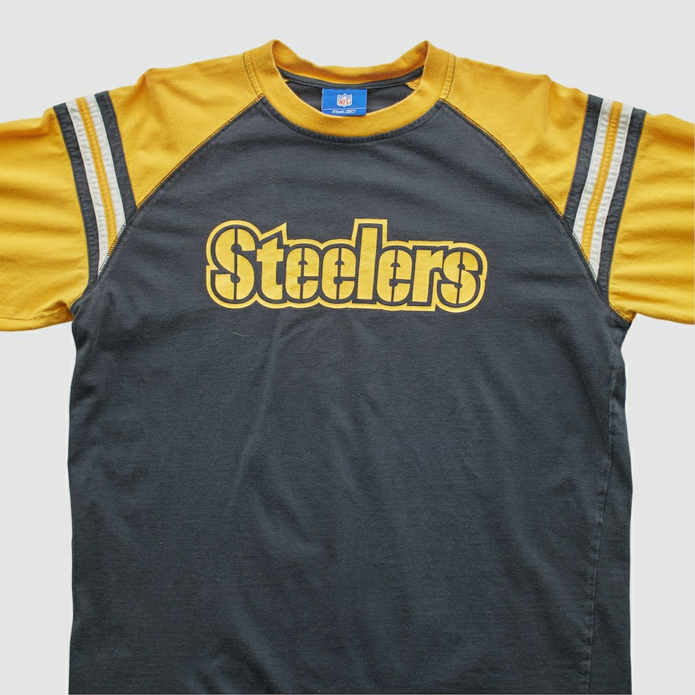 Pittsburgh Steelers Reebok 2000s Long Sleeve T-shirt - Black Vintage discount