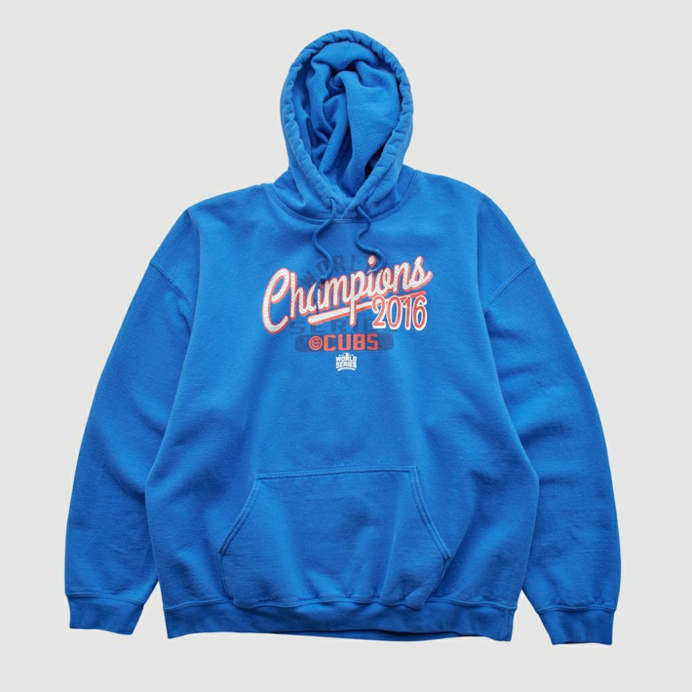Chicago Cubs MLB Genuine Merchandise 2016 Hooded Pullover Sweatshirt - Blue Vintage
