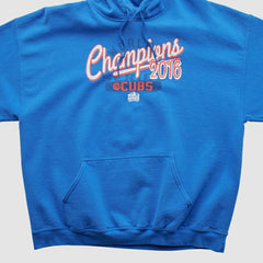 Chicago Cubs MLB Genuine Merchandise 2016 Hooded Pullover Sweatshirt - Blue Vintage