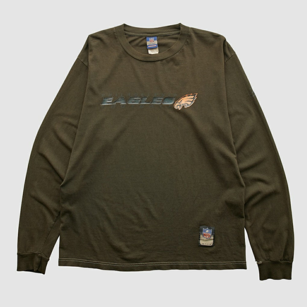 Philadelphia Eagles Reebok 2000s Long Sleeve T-shirt - Brown Vintage on sale