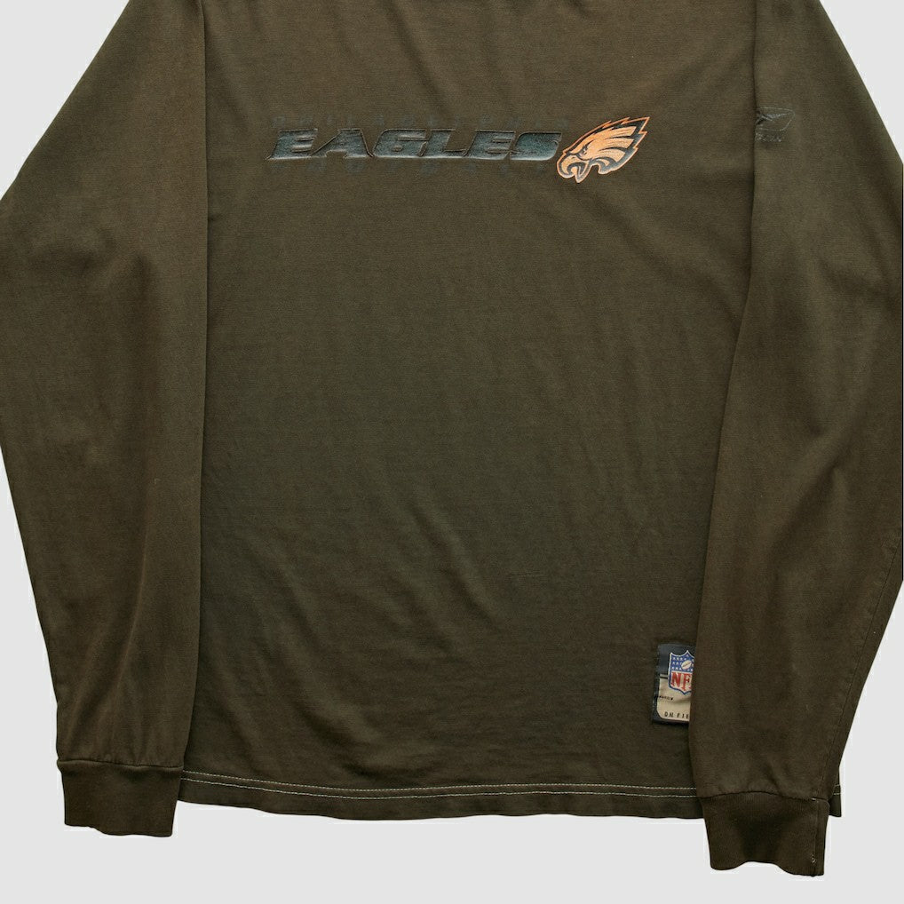 Philadelphia Eagles Reebok 2000s Long Sleeve T-shirt - Brown Vintage on sale