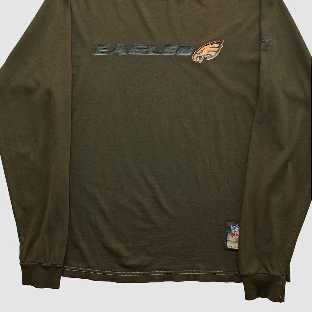 Philadelphia Eagles Reebok 2000s Long Sleeve T-shirt - Brown Vintage on sale