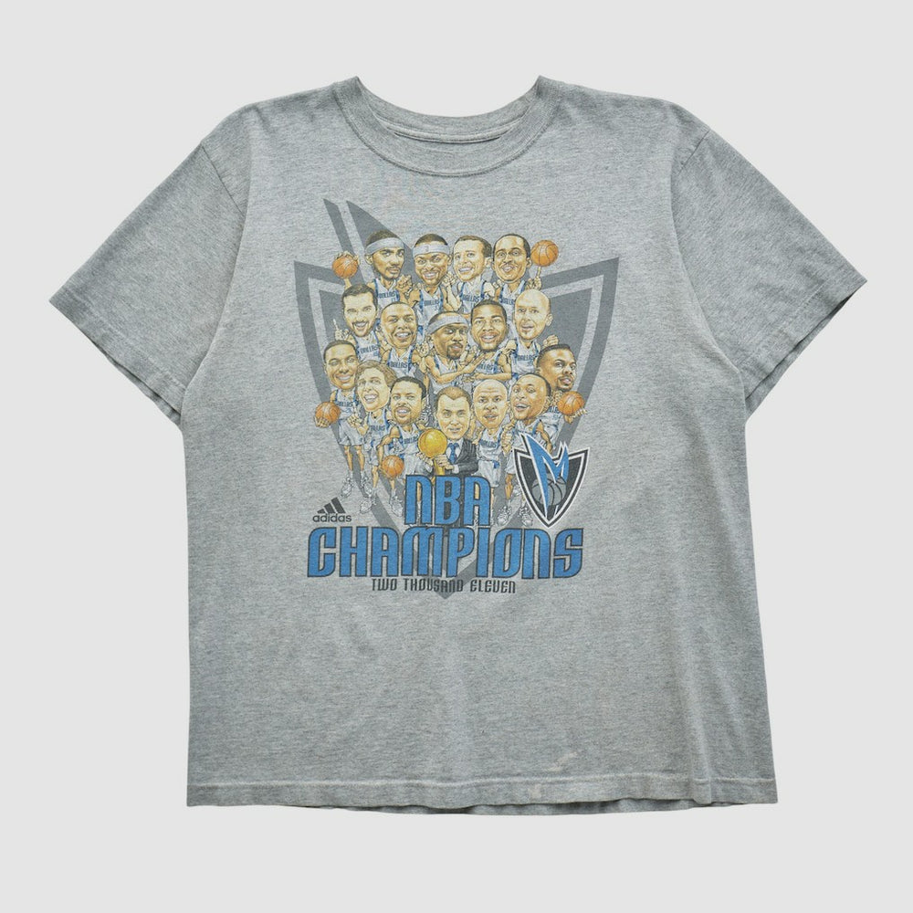 Dallas Mavericks 2011 T-shirt sale - Heather Gray Vintage | Adidas discount