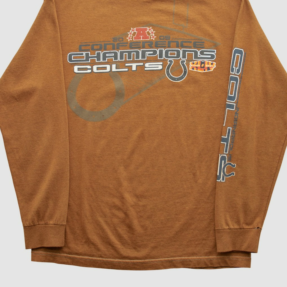 Indianapolis Colts Alstyle 2009 Long Sleeve T-shirt - Clay Vintage for sale