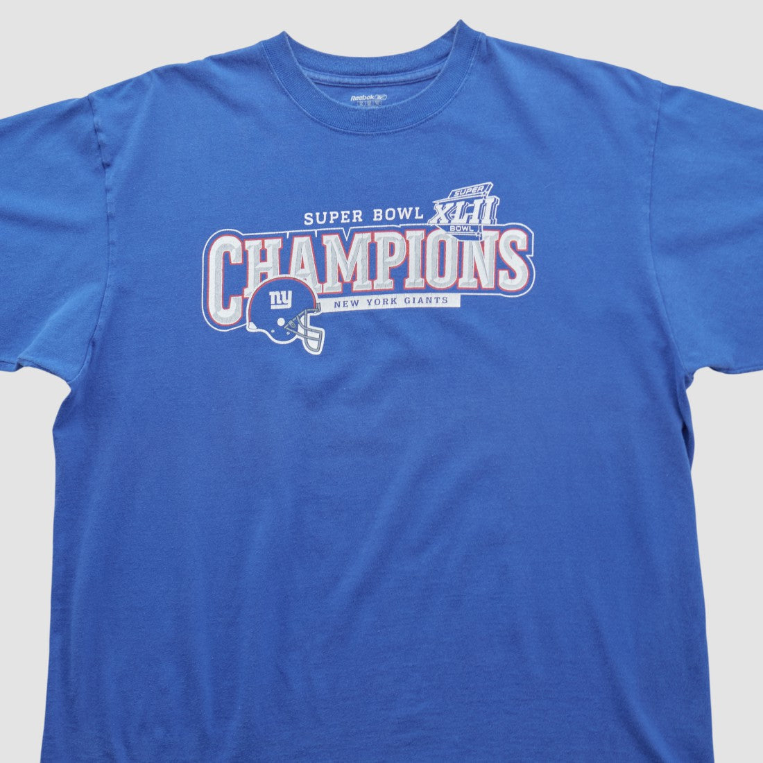 New York Giants Reebok 2008 T-shirt - Blue Vintage on sale