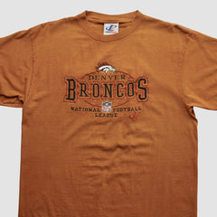 Denver Broncos Logo Athletic 90s T-shirt - Clay Vintage sale