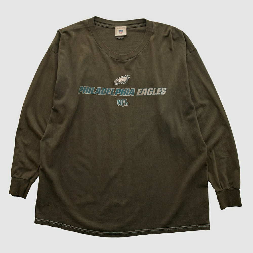 Philadelphia Eagles NFL 2000s Long Sleeve T-shirt - Brown Vintage cheap