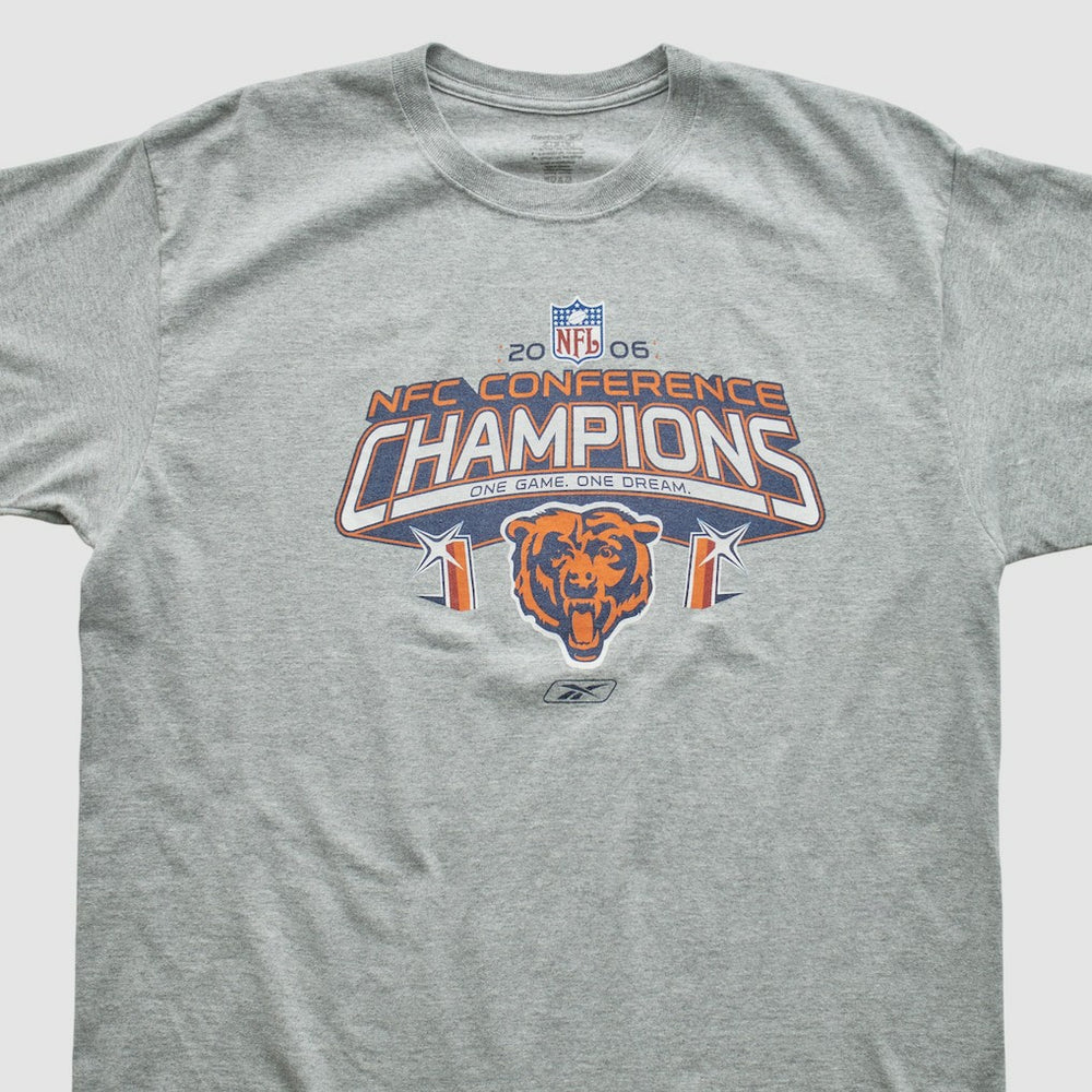 Chicago Bears Reebok 2006 T-shirt - Heather Gray Vintage cheap