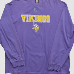 Minnesota Vikings NFL 2010s Long Sleeve T-shirt - Purple Vintage discount