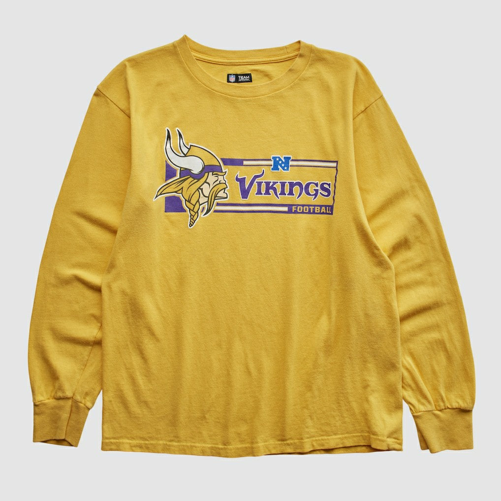 Minnesota Vikings NFL 2010s Long Sleeve T-shirt - Yellow Vintage outlet
