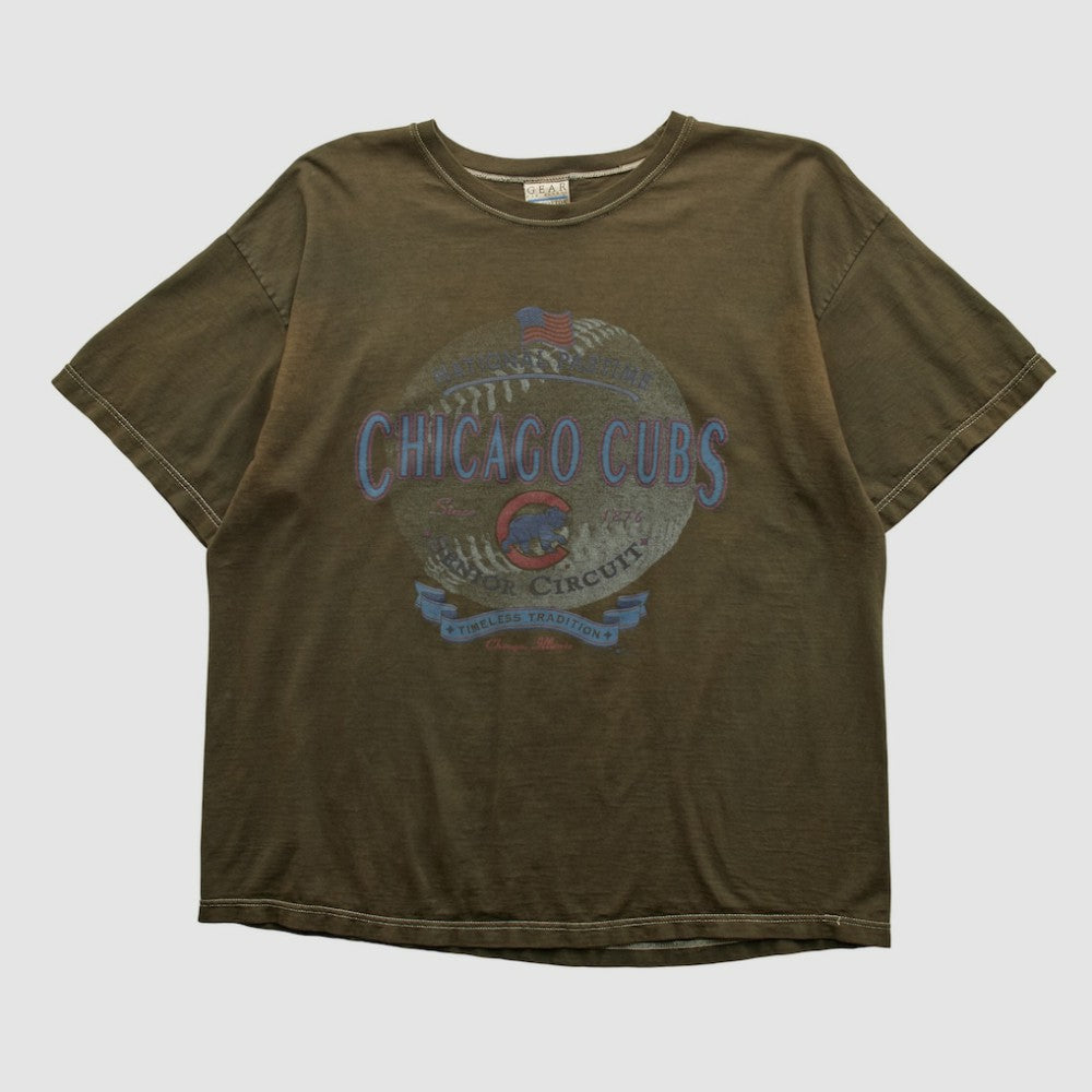 Chicago Cubs Gear For Sports 90s T-shirt - Brown Vintage