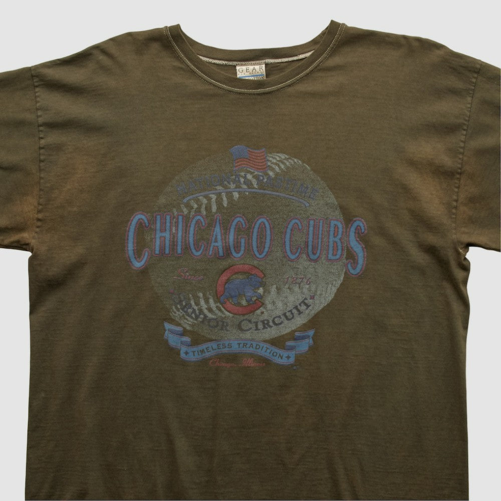 Chicago Cubs Gear For Sports 90s T-shirt - Brown Vintage
