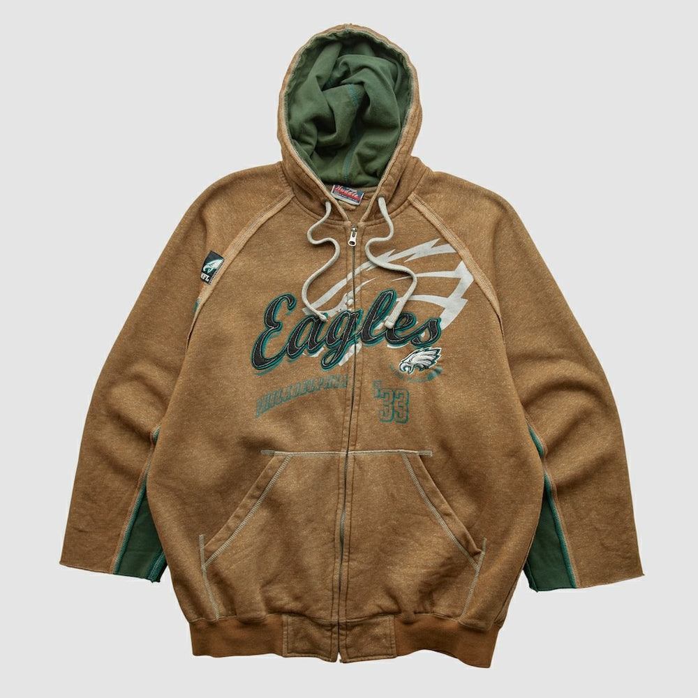 Philadelphia Eagles NFL 2010s Hooded Full Zip Sweatshirt - Clay Vintage discount
