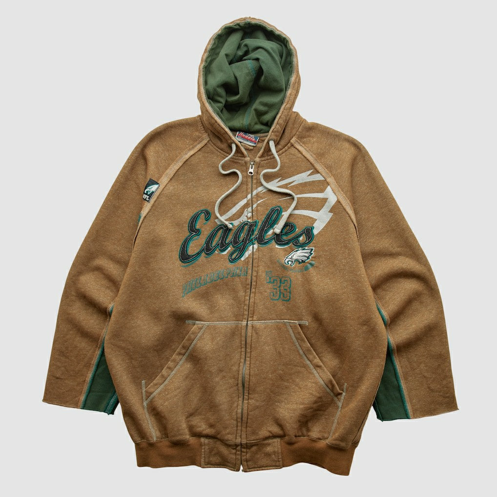 Philadelphia Eagles NFL 2010s Hooded Full Zip Sweatshirt - Clay Vintage discount