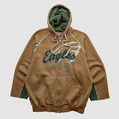 Philadelphia Eagles NFL 2010s Hooded Full Zip Sweatshirt - Clay Vintage discount