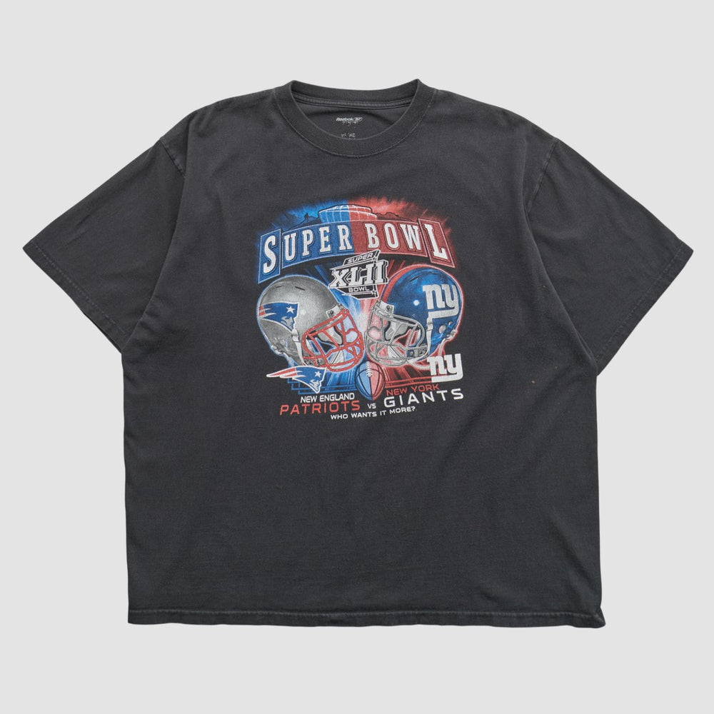 Super Bowl XLII Reebok 2008 T-shirt - Black Vintage discount