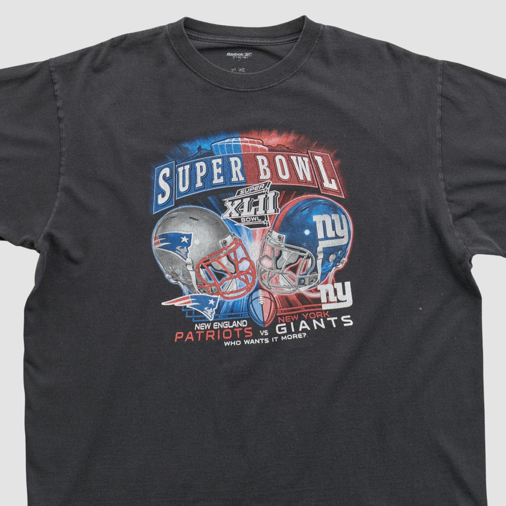 Super Bowl XLII Reebok 2008 T-shirt - Black Vintage discount