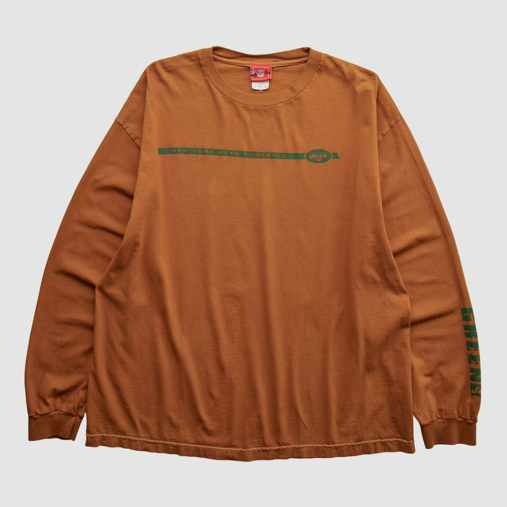 New York Jets NFL 2000s Long Sleeve T-shirt - Clay Vintage discount
