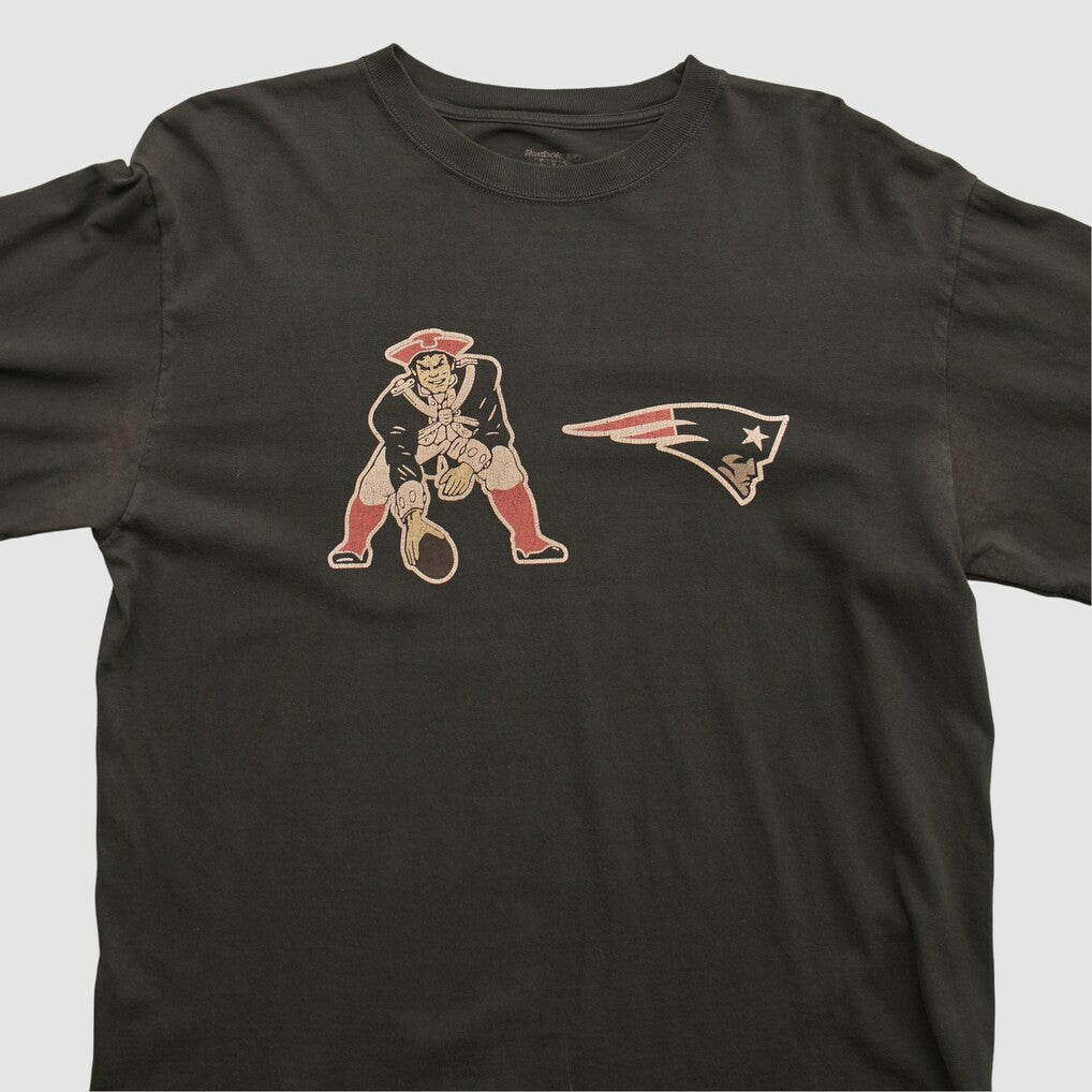 New England Patriots Reebok 2000s Long Sleeve T-shirt - Charcoal Vintage outlet
