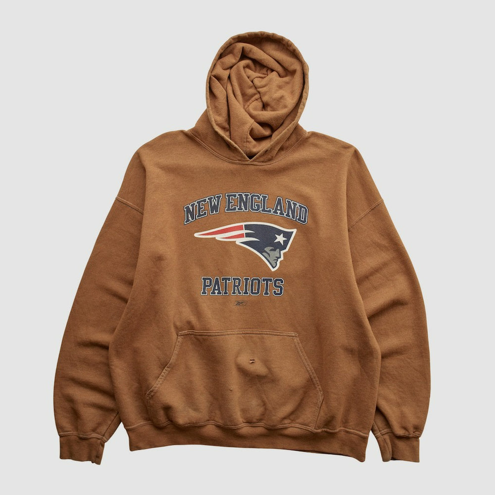 New England Patriots NFL 2000s Hooded Pullover Sweatshirt - Clay Vintage sale