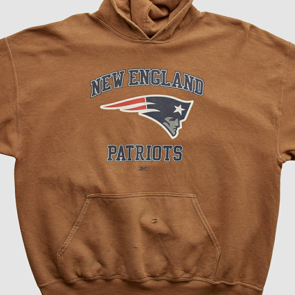 New England Patriots NFL 2000s Hooded Pullover Sweatshirt - Clay Vintage sale