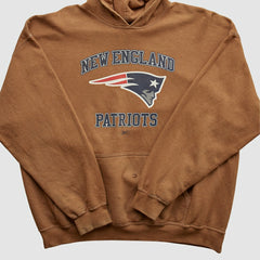 New England Patriots NFL 2000s Hooded Pullover Sweatshirt - Clay Vintage sale