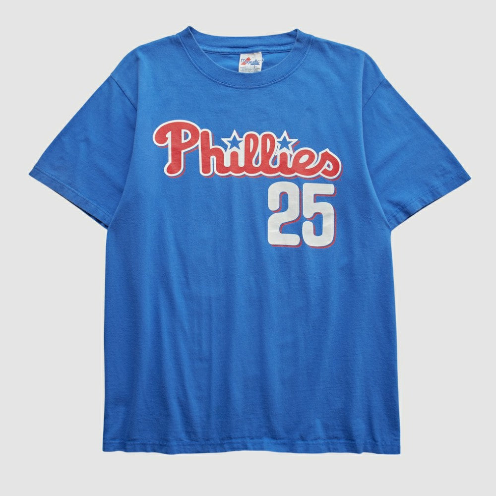 Philadelphia Phillies Majestic 2000s T-shirt - Blue Vintage