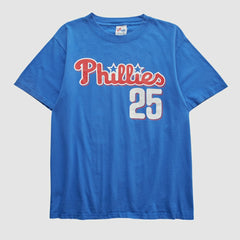 Philadelphia Phillies Majestic 2000s T-shirt - Blue Vintage