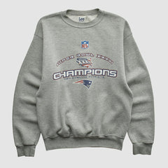 New England Patriots Lee Sport 2002 Pullover Sweatshirt - Heather Gray Vintage outlet
