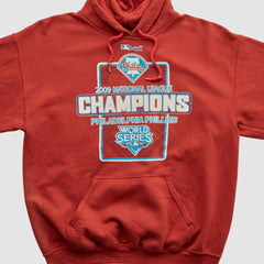 National League Champions 2009 Hooded Pullover Sweatshirt - Red Vintage