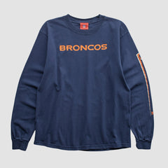 Denver Broncos NFL 2000s Long Sleeve T-shirt - Navy Vintage outlet