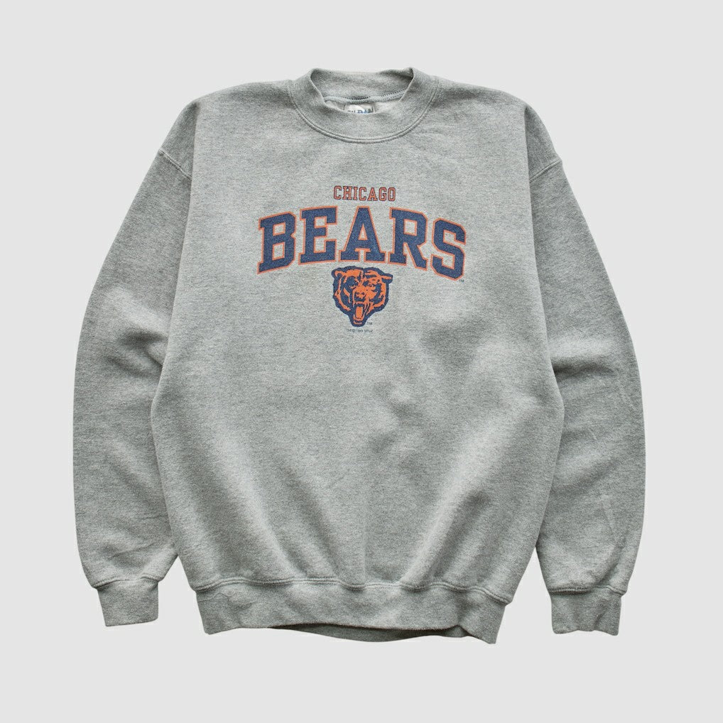 Chicago Bears Gildan 1999 Pullover Sweatshirt - Heather Gray - Yth L Real Vintage sale