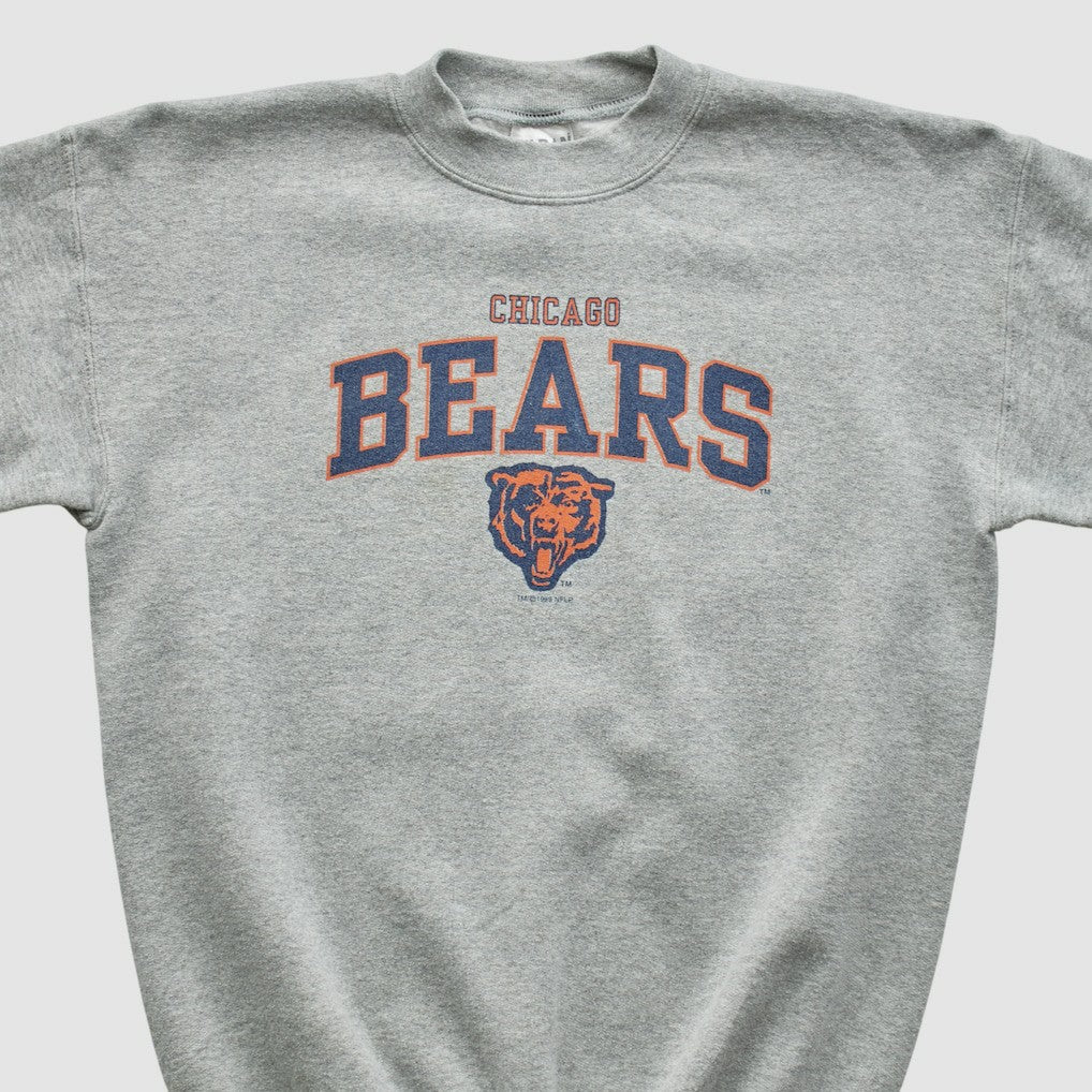 Chicago Bears Gildan 1999 Pullover Sweatshirt - Heather Gray - Yth L Real Vintage sale